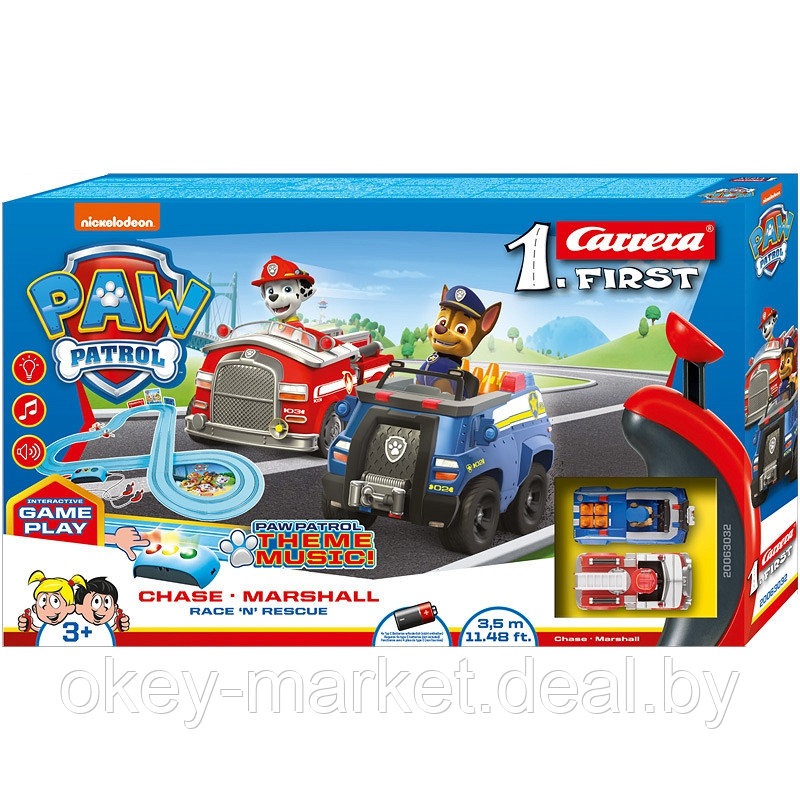 Автотрек Carrera First Paw Patrol (Щенячий патруль) - Race 'N' Rescue - фото 1 - id-p110129234