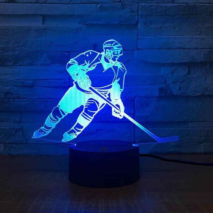 3D светильник «Хоккеист» от USB, 7 режимов цвета