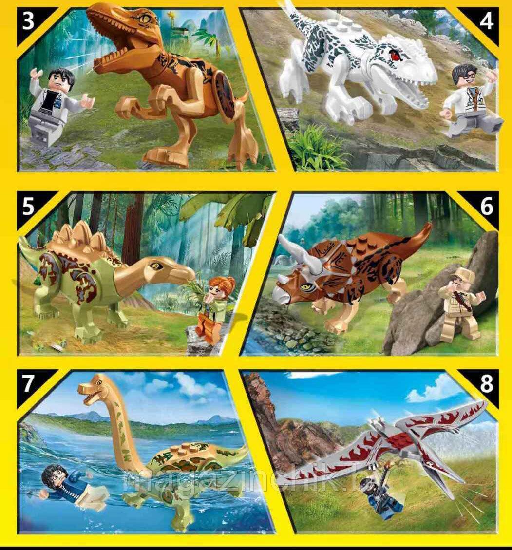 Конструктор Динозавры, 8 видов, jx1170, Юрский период. аналог лего - фото 3 - id-p110130837