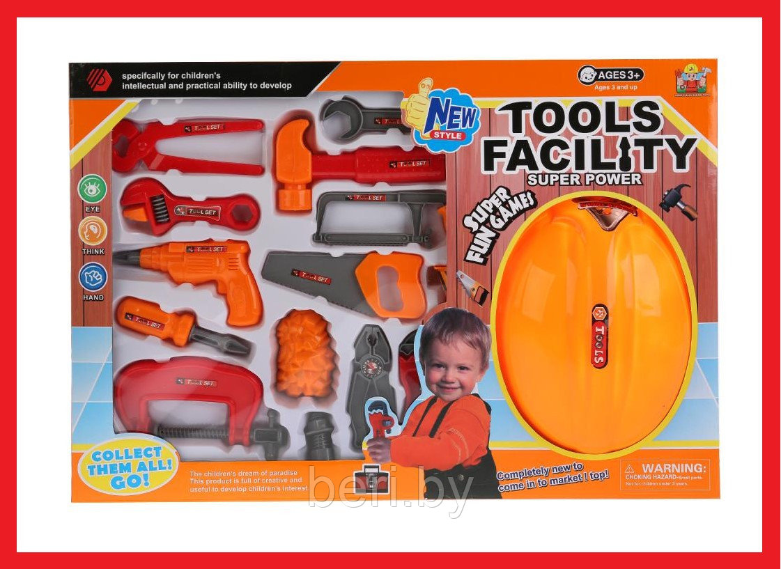 36778-44 Детский набор инструментов с каской, Tools facility, набор инструментов - фото 1 - id-p110130568