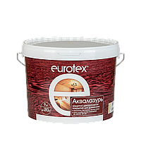Eurotex аквалазурь пропитка для дерева на водной основе 9 кг, ваниль