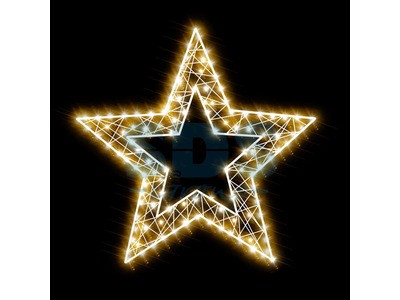 Декоративная 2D фигура Звезда-2 с отверстием 100 см (цвет на выбор) - фото 1 - id-p105599375