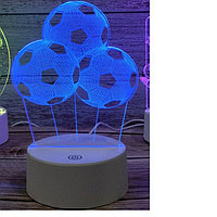 3D светильник «Футбол» от USB, 7 режимов цвета