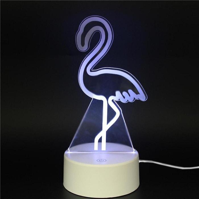3D светильник «Фламинго» от USB, 7 режимов цвета