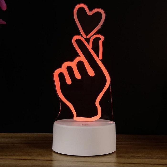 3D светильник «Любовь» от USB, 7 режимов цвета - фото 1 - id-p110166164