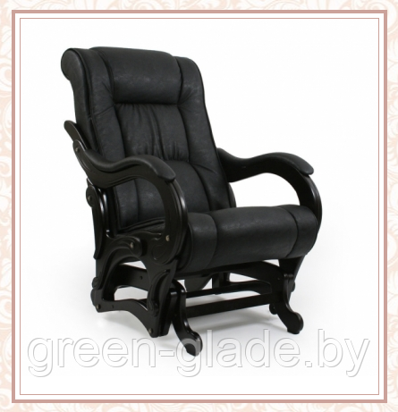 Кресло-качалка глайдер модель 78 каркас Венге, экокожа Дунди-109 - фото 1 - id-p31496186