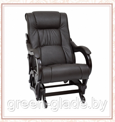 Кресло-качалка глайдер модель 78 каркас Венге, экокожа Дунди-108