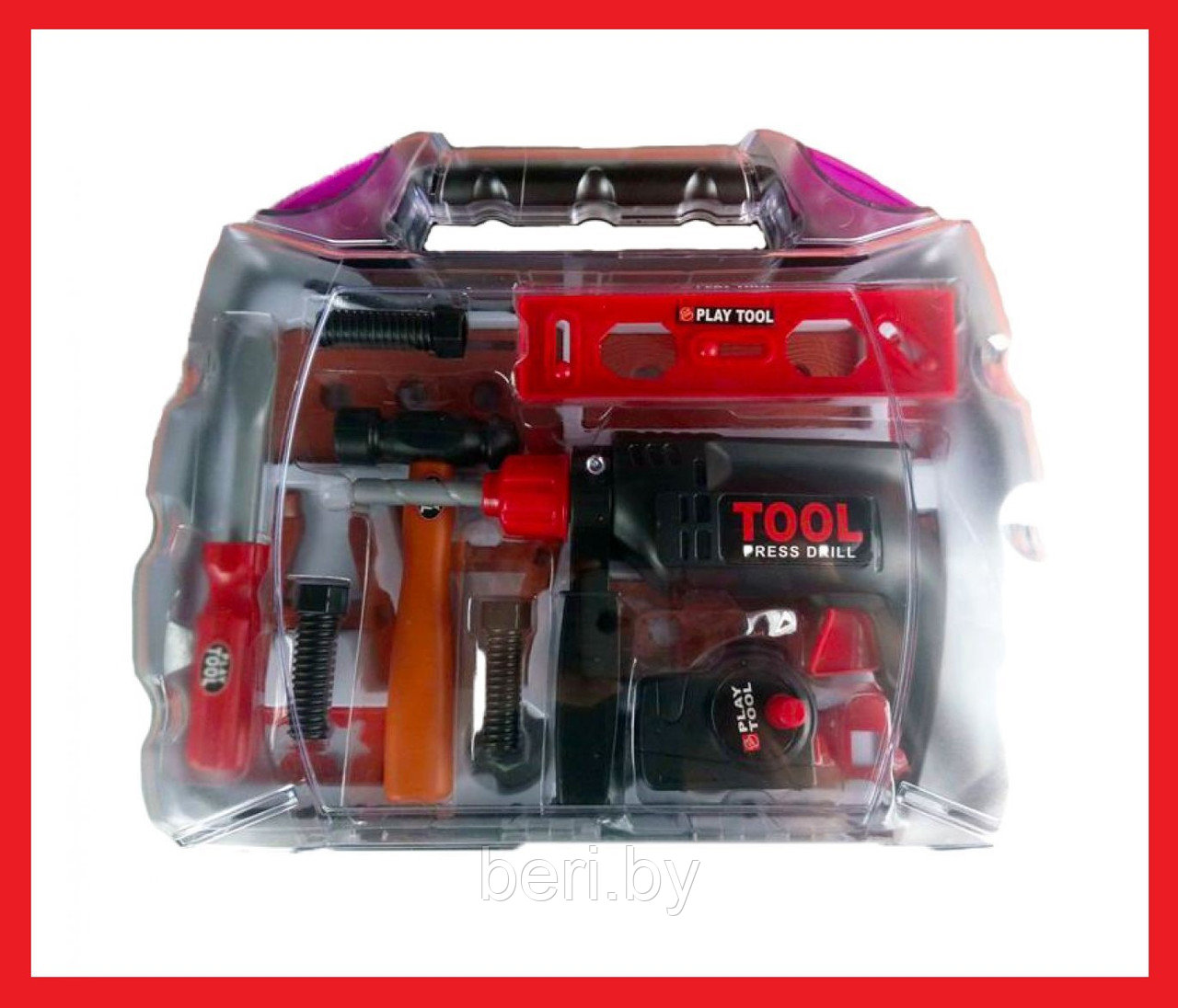 KY1068-122 Детский набор инструментов Tool Set, 19 предметов, чемоданчик