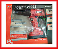 KX1068-105 Детская дрель, электродрель, шуруповерт с насадками Power Tools
