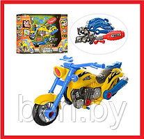 661-404 Конструктор детский на шурупах A-Toys "Мотоцикл", 20 деталей, свет, звук, на батарейках, 41х29х8,5 см