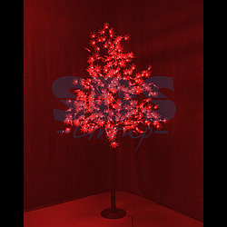 Светодиодное дерево Клён, высота 2,1м, диаметр кроны 1,8м, красные светодиоды, IP 65, понижающий трансформатор
