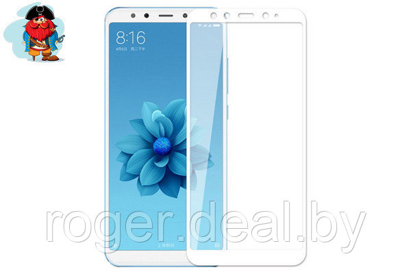 Защитное стекло для Xiaomi Mi A2 (Mi 6X), 5D (полная проклейка), цвет: белый - фото 1 - id-p93017165