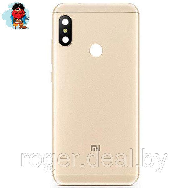 Задняя крышка для Xiaomi Mi A2 Lite цвет: золотой - фото 1 - id-p110188344