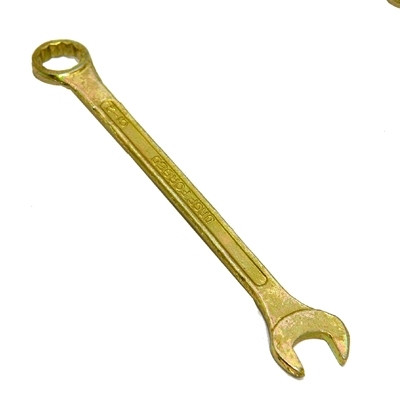 Ключ рожково-накидной 17мм, желтый цинк