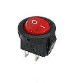 Выключатель клавишный круглый 250V 3А (2с) ON-OFF красный Micro REXANT