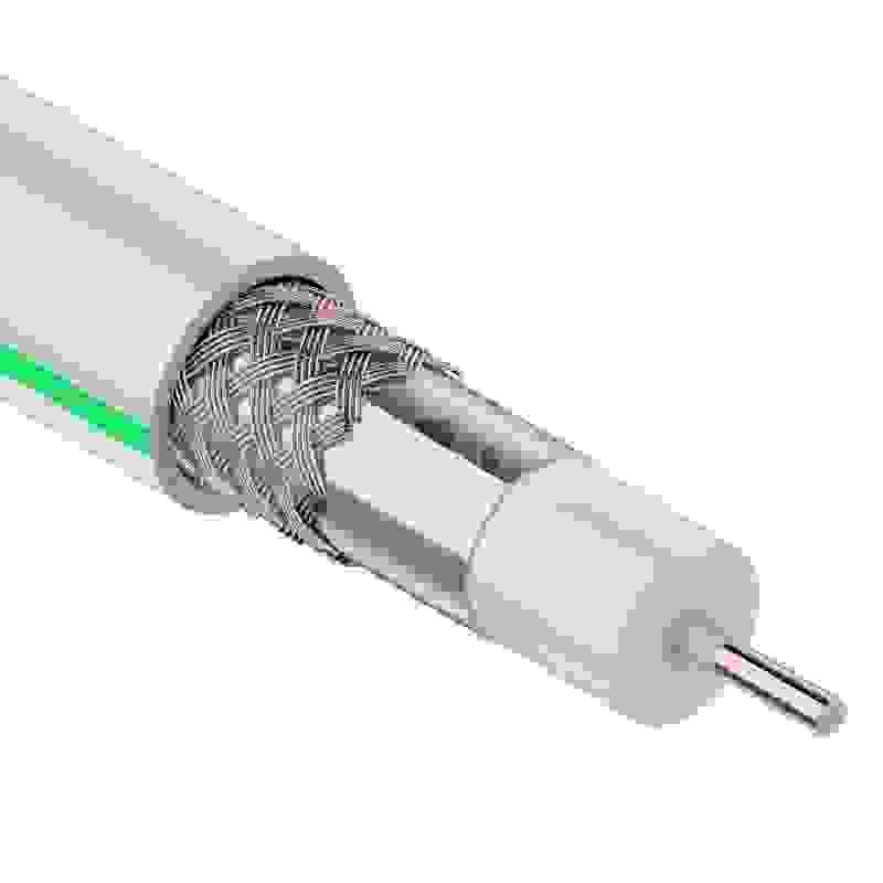 Кабель телевизионный SAT 703B+Cu/Al/Cu, (75%), 75 Ом, 20м., белый REXANT - фото 1 - id-p110202720