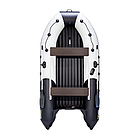 Надувная лодка Ривьера 3600 Килевое надувное дно "Комби" светло-серый/черный, фото 2