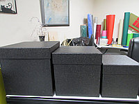 Набор Коробок "Куб"Однотон" (3шт.)10*10см,13*13см, 15*15см черный