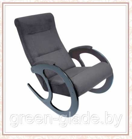 Кресло-качалка Green Glade модель 3 каркас Венге, ткань Verona Antrazite Grey