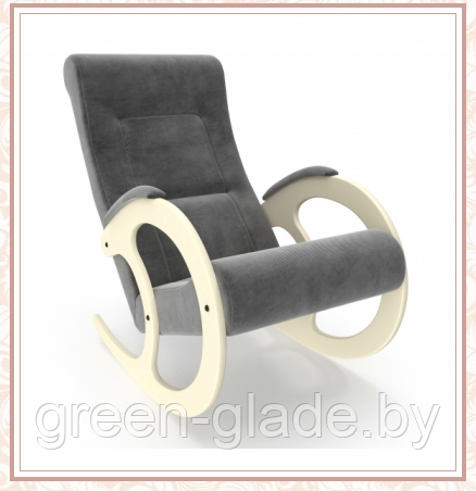 Кресло-качалка Green Glade модель 3 каркас Дуб шампань, ткань Verona Antrazite Grey - фото 1 - id-p65602903