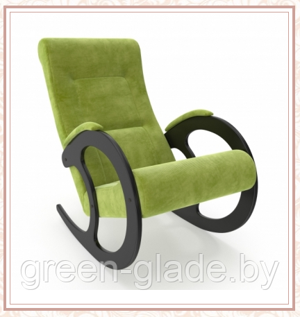 Кресло-качалка Green Glade модель 3 каркас Венге ткань Verona Apple Green - фото 1 - id-p65440908