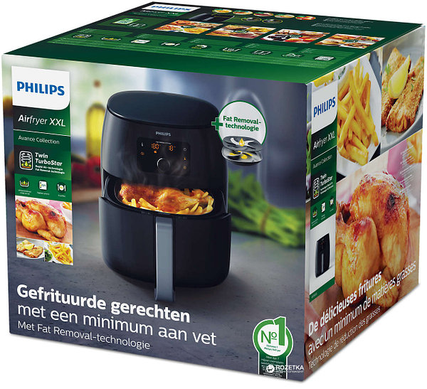 Мультипечь Philips HD9240/30 AirFryer XL Avance Collection  (Аэро-Фритюрница, Аэро-Гриль, Запекание) (Белый)