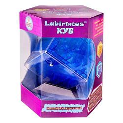 Головоломка Лабиринтус-Куб, 10 см (Labirintus) синий,прозрачный