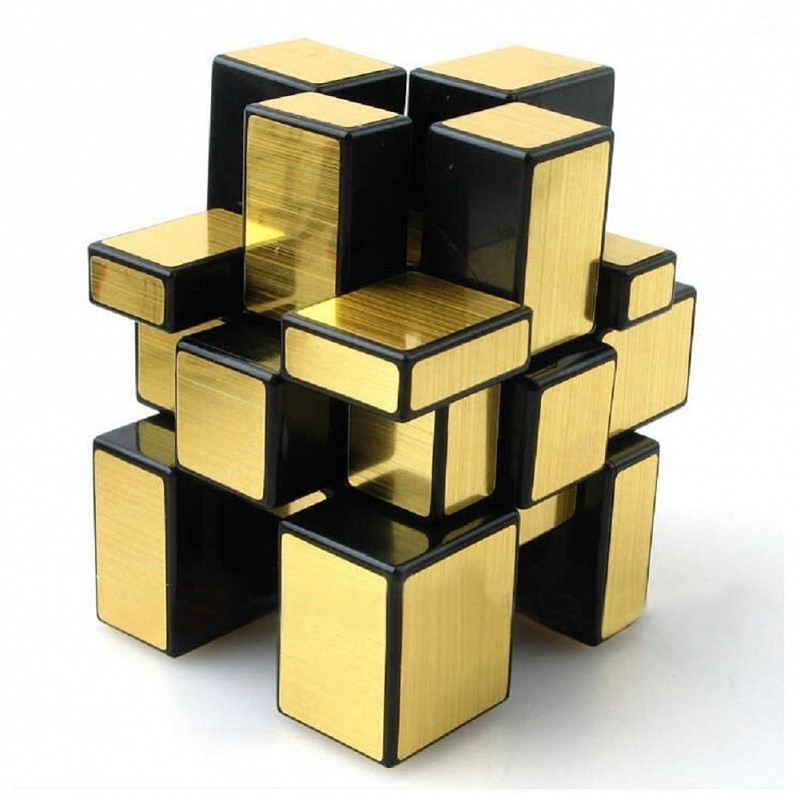 Зеркальный Кубик-головоломка 3х3 Серебро золото - фото 3 - id-p110263686