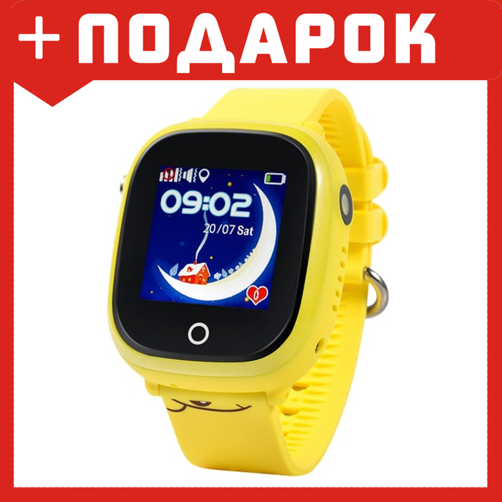 Детские часы с GPS трекером Wonlex GW400X Водонепроницаемые (желтый)