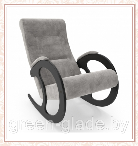 Кресло-качалка Green Glade модель 3 каркас Венге, ткань Verona Light Grey