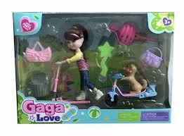 кукла маленькая "Gaga" на самокате - фото 1 - id-p110274861