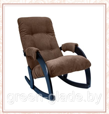 Кресло-качалка Green Glade модель 67 каркас Венге, ткань Verona Brown