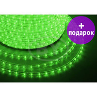 Светодиодный дюралайт LED Neon-night 36 LED/m свечение с динамикой зеленый /1М