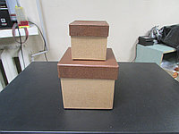 Набор Коробок Кубик "Однотон" (2 шт.) 5*5*5 см, 8*8*8 см капучино