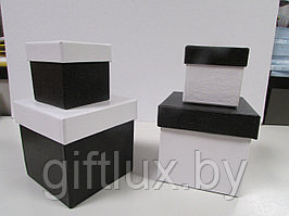 Набор Коробок Кубик "Однотон" (2 шт.) 5*5*5 см, 8*8*8 см домино