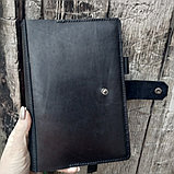 Черный кожаный блокнот А5, фото 4