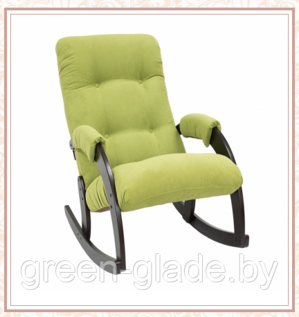 Кресло-качалка Green Glade модель 67 каркас Венге, ткань Verona Apple Green