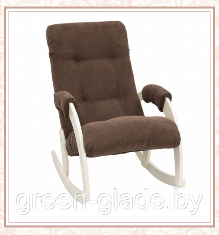 Кресло-качалка Green Glade модель 67 каркас Дуб шампань, ткань Verona Brown