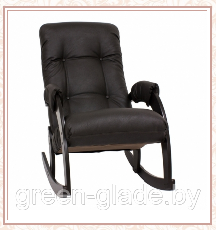 Кресло-качалка Green Glade модель 67 каркас Венге, экокожа Дунди-108