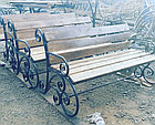 Скамейка кованая со спинкой и подлокотником, фото 2