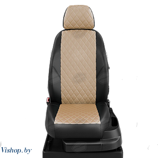Автомобильные чехлы для сидений Volkswagen Amarok джип.ЭК-04 бежевый/чёрный-R-bge