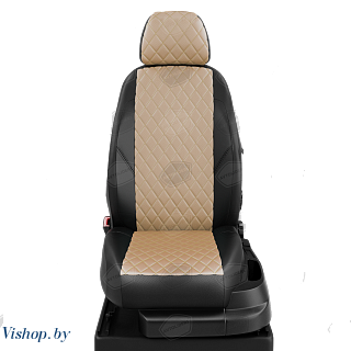 Автомобильные чехлы для сидений Volkswagen Bora седан. ЭК-04 бежевый/чёрный-R-bge