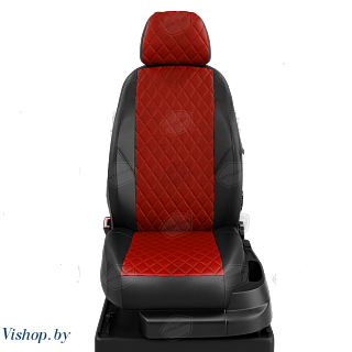 Автомобильные чехлы для сидений Volkswagen Bora седан. ЭК-06 красный/чёрный-R-red
