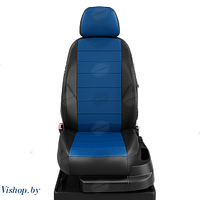 Автомобильные чехлы для сидений Nissan X-trail джип. ЭК-05 синий/чёрный