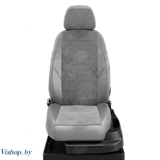 Автомобильные чехлы для сидений Mercedes Benz VIANO минивэн. ЭК-15 с.сер.алькантара/с.сер
