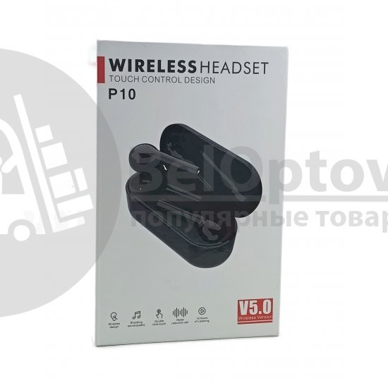 Беспроводные наушники Wireless Headset P10 Bluetooth 5.0 Черные - фото 5 - id-p110370077