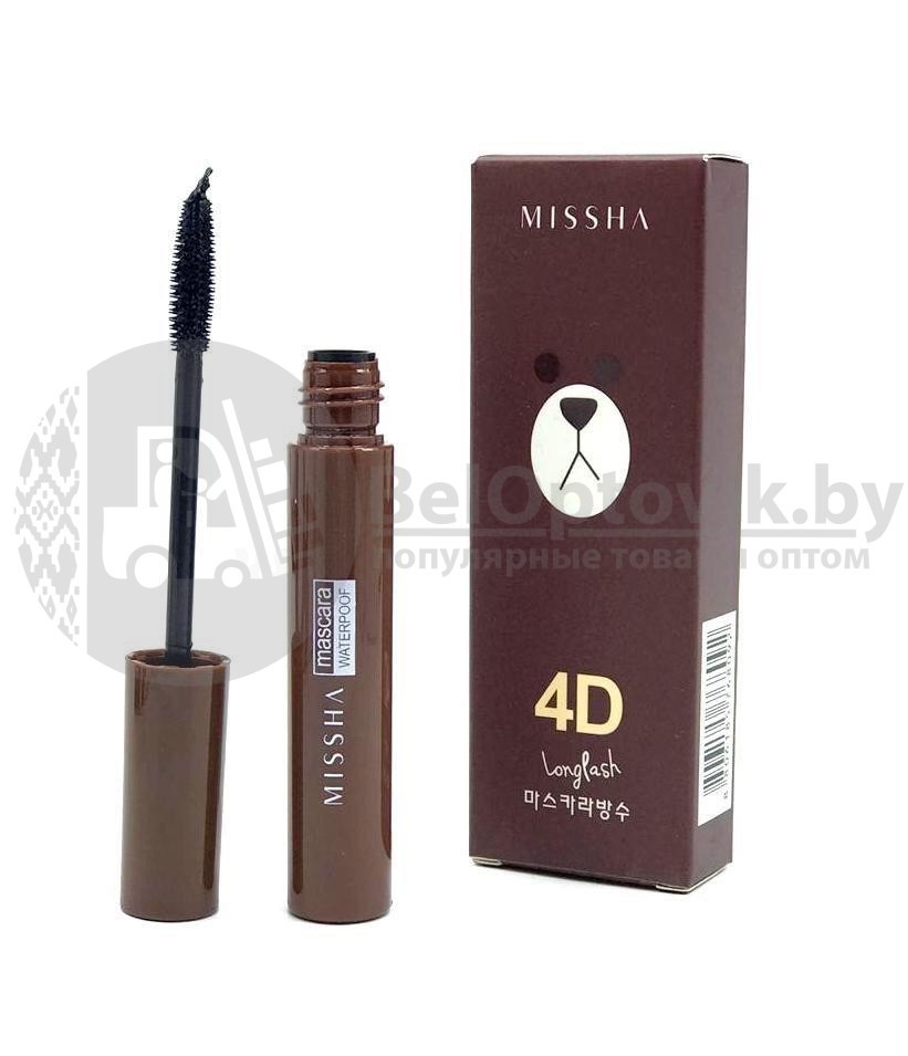 Тушь для ресниц Missha 4D longlash mascara темно-серый тон - фото 7 - id-p110370162