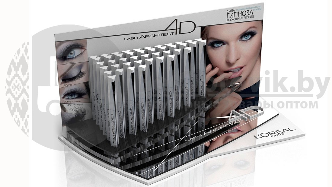 Черная тушь для ресниц Loreal Lash Architect 4D, 11ml - фото 2 - id-p110370243