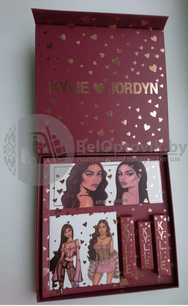 Набор для макияжа Kylie Jordyn Wife Life (палетка теней палетка хайлайтеров помада 2 блеска) - фото 6 - id-p93844948