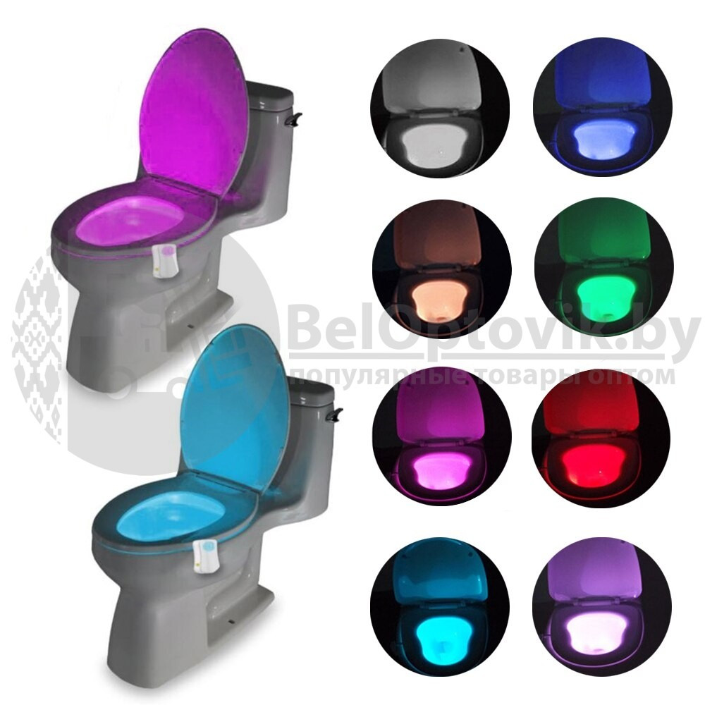 Цветная LED подсветка для унитаза (туалета) с датчиком движения Light Bowl - фото 3 - id-p93846989